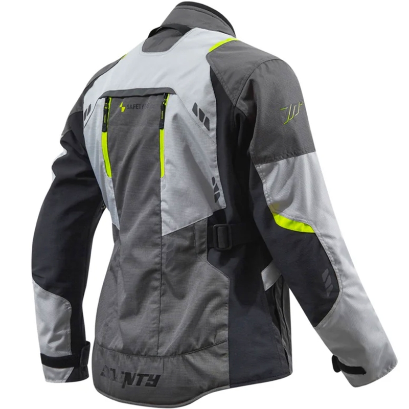 Giacca da moto Seventy Degrees SD-JT67 Tanami nero-grigio-giallo fluo
