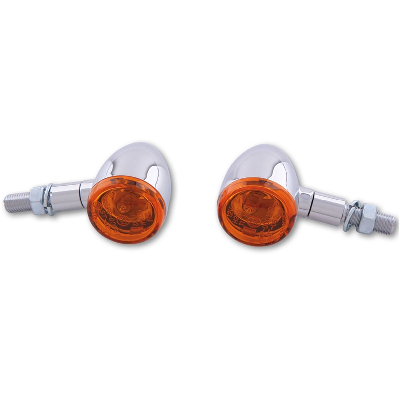 Indicatori di direzione per moto Highsider Smart Mini Bullet cromati