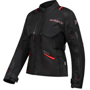 Giacca da moto da donna Seventy Degrees SD-JT69 Tanami nero-rosso