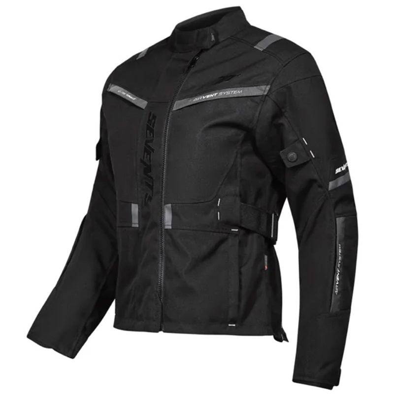 Giacca da moto da donna Seventy Degrees SD-JT85 Tonale nera