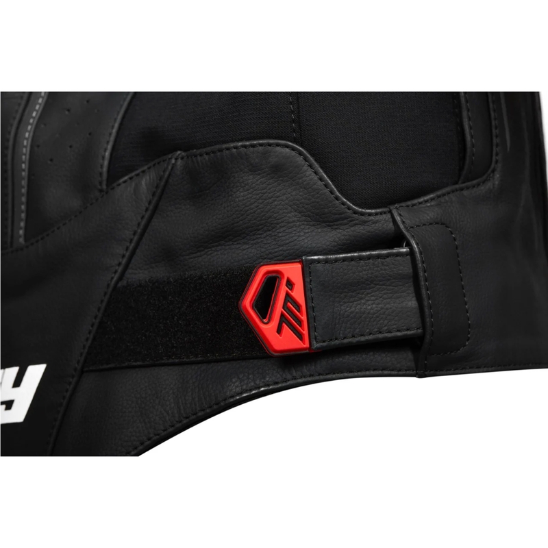 Giacca da moto in pelle Seventy Degrees SD-JL24 Spoiler nera-rossa