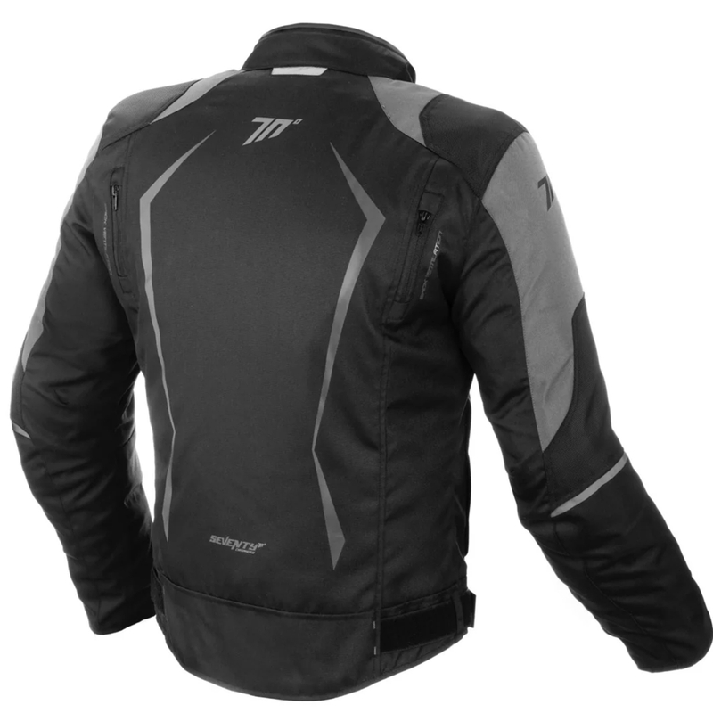 Giacca da moto da donna Seventy Degrees SD-JR49 nero-grigio