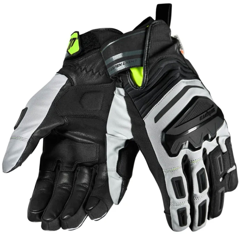 Guanti da moto Seventy Degrees SD-T13 Aspen Light nero-grigio-giallo fluo