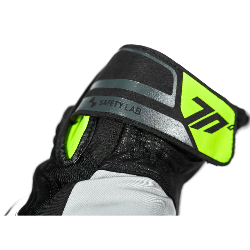 Guanti da moto Seventy Degrees SD-T13 Aspen Light nero-grigio-giallo fluo