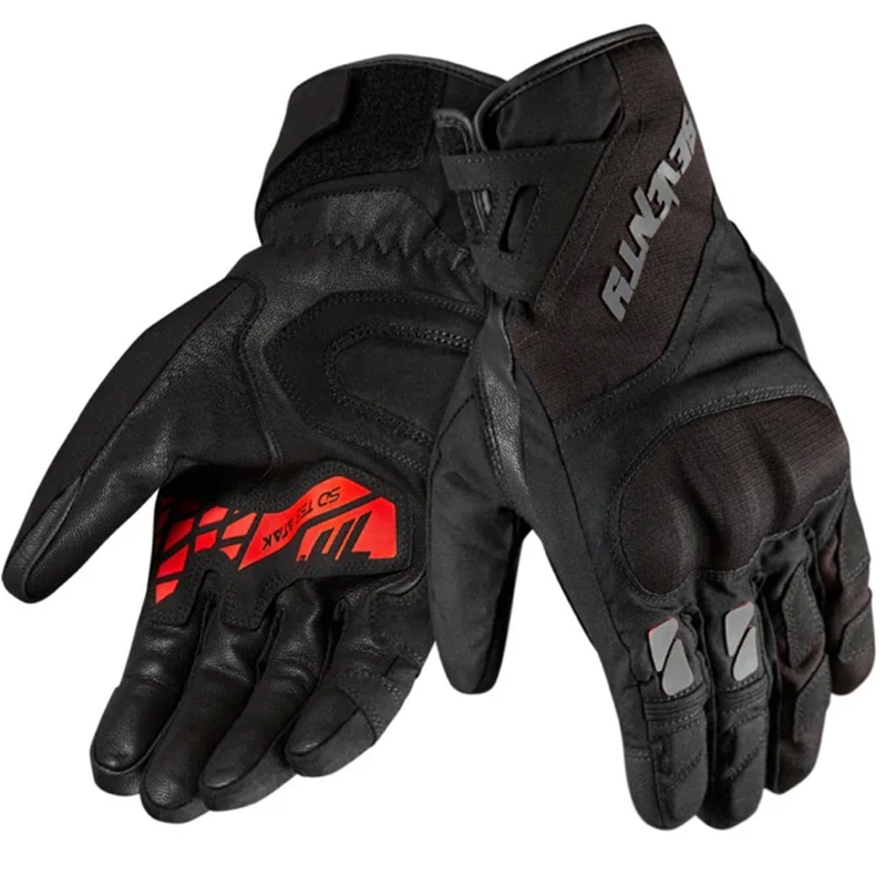 Guanti da moto Seventy Degrees SD-T55 Atak neri-rossi