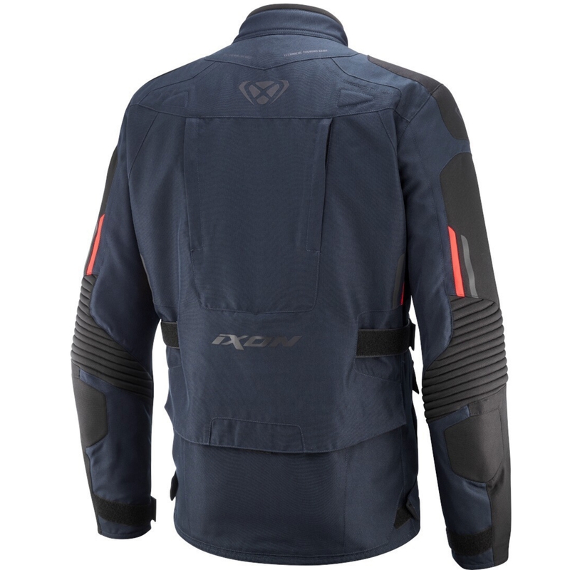 Giacca moto IXON Midgard blu-rosso fluo
