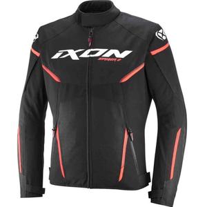 Giacca da moto IXON Striker 2 nera-bianca-rossa