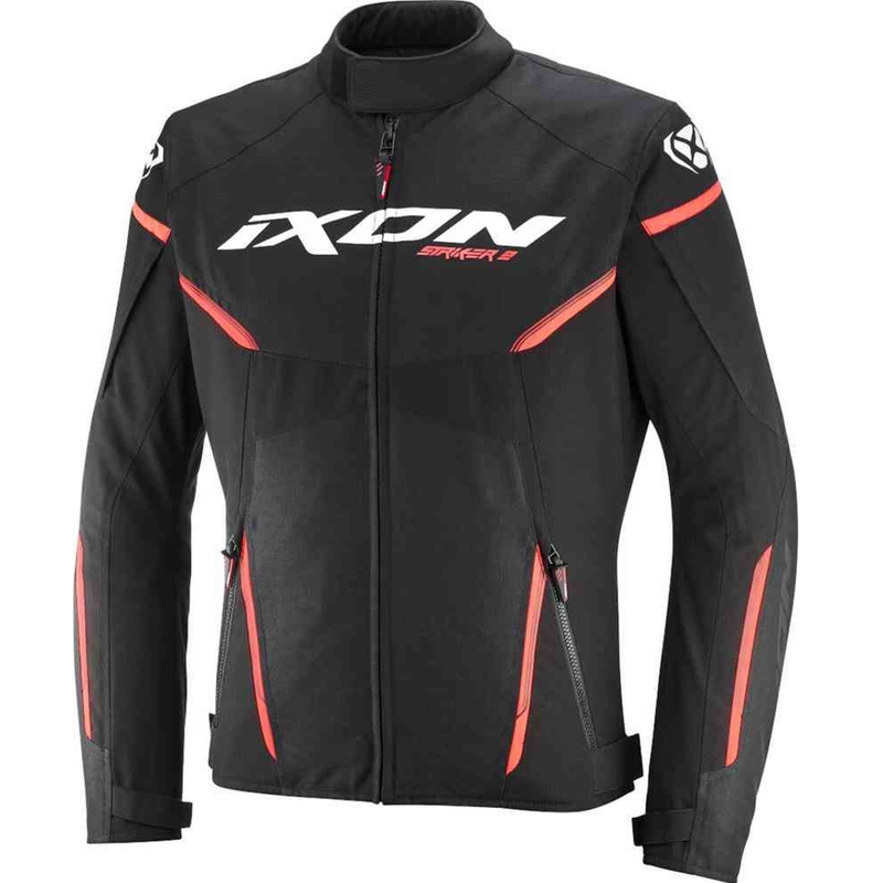 Giacca da moto IXON Striker 2 nero-bianco-rosso
