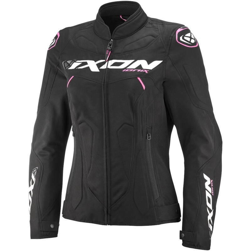 Giacca da moto da donna IXON Ionix Lady nera e rosa