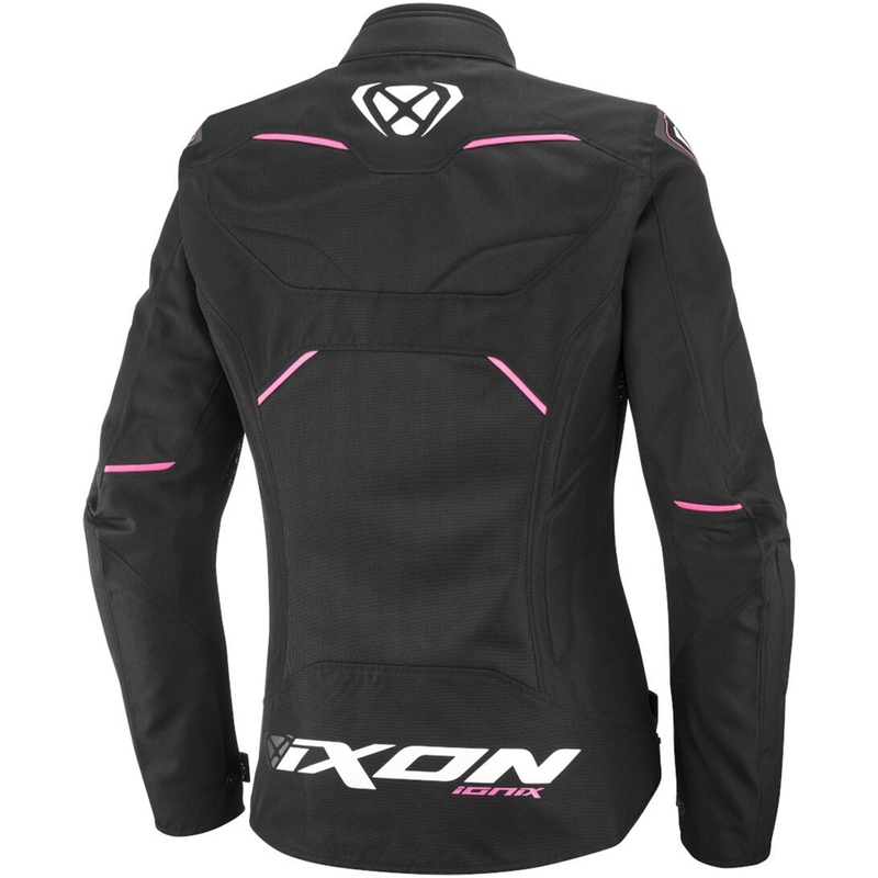 Giacca da moto da donna IXON Ionix Lady nera e rosa
