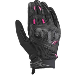 Guanti da moto da donna IXON Rise Air 2 nero-rosa