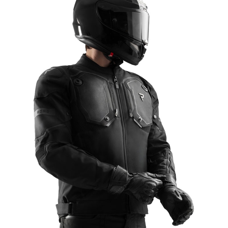 Giacca da moto Rebelhorn Borg II nera