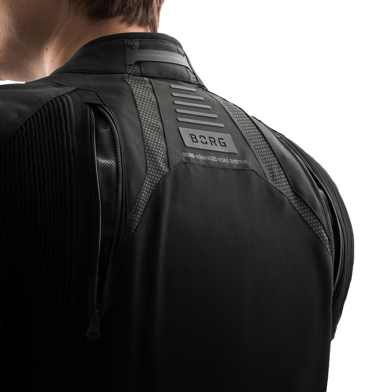 Giacca da moto Rebelhorn Borg II nera