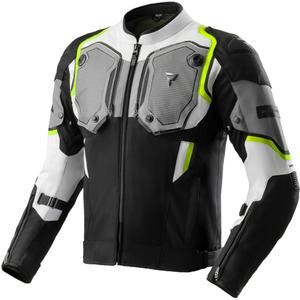 Giacca da moto Rebelhorn Borg II nera-grigia-giallo fluo