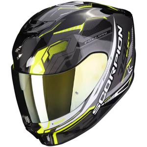 Casco integrale da moto Scorpion EXO-391 Haut nero-argento-giallo neon