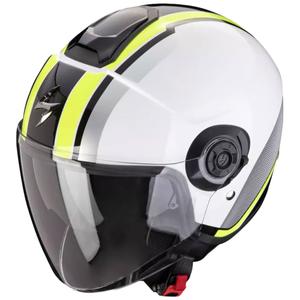 Casco moto aperto Scorpion EXO-CITY II VEL bianco-giallo fluo