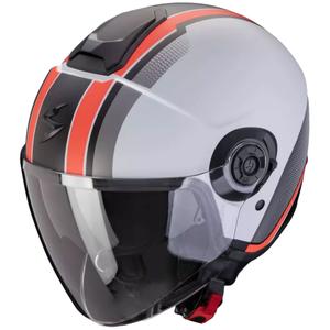 Casco moto aperto Scorpion CORPION EXO-CITY II VEL grigio-rosso opaco
