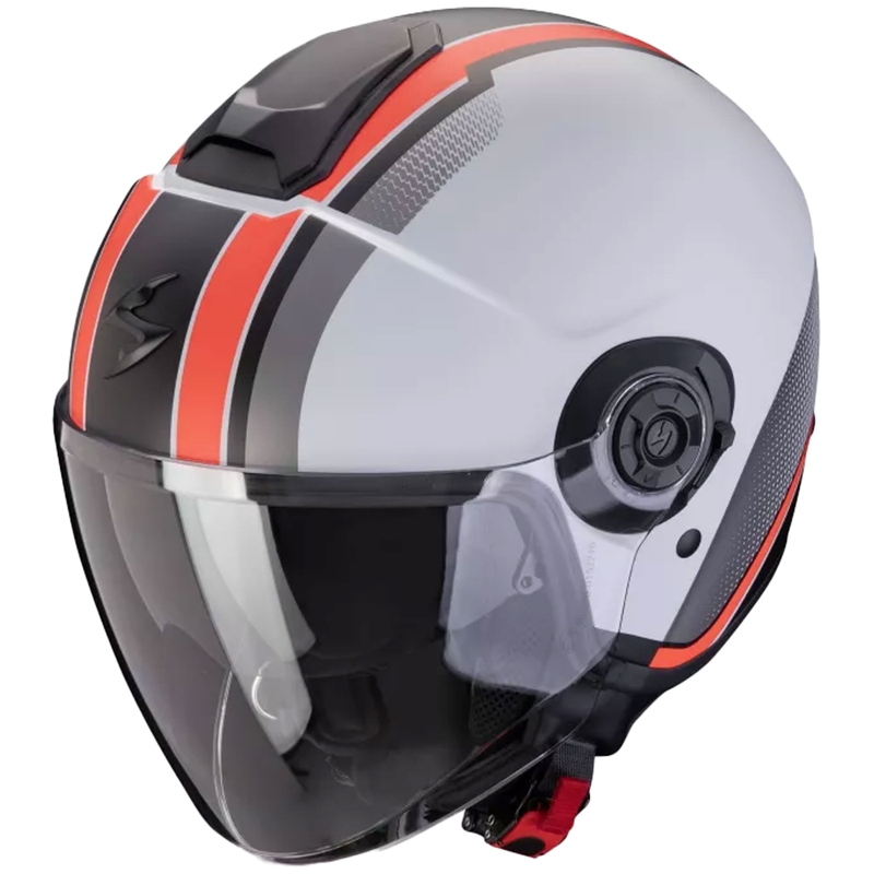 Casco moto aperto Scorpion CORPION EXO-CITY II VEL grigio-rosso opaco