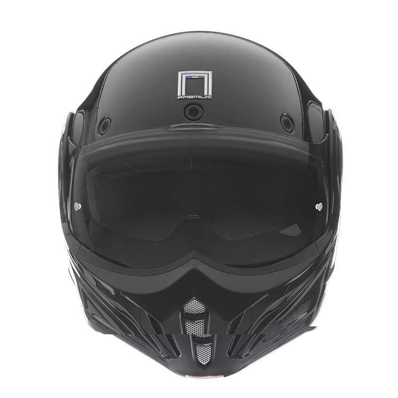 Casco da moto flip-up NOX PREMIUM Stratos nero opaco