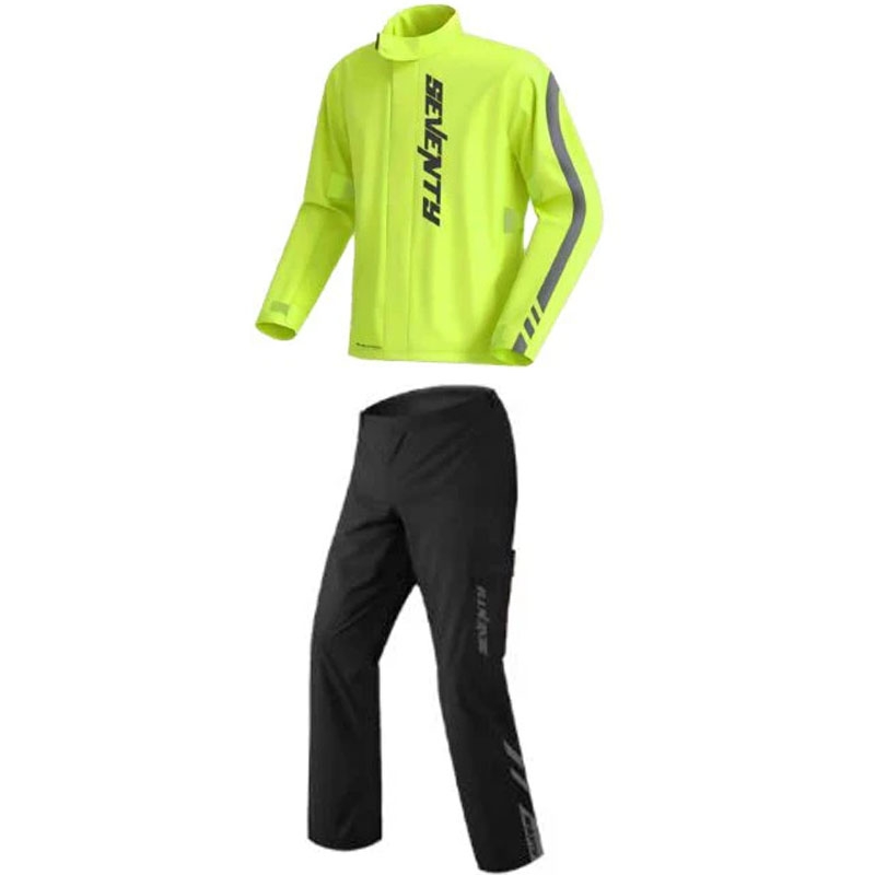Tuta antipioggia due pezzi Seventy Degrees SD-S5 Monsoon Suit giallo fluo-nero