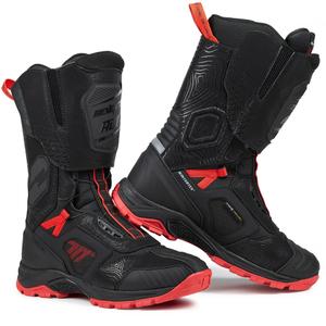 Stivali da moto alti Seventy Degrees SD-BA6 Stelvio Nero-Rosso