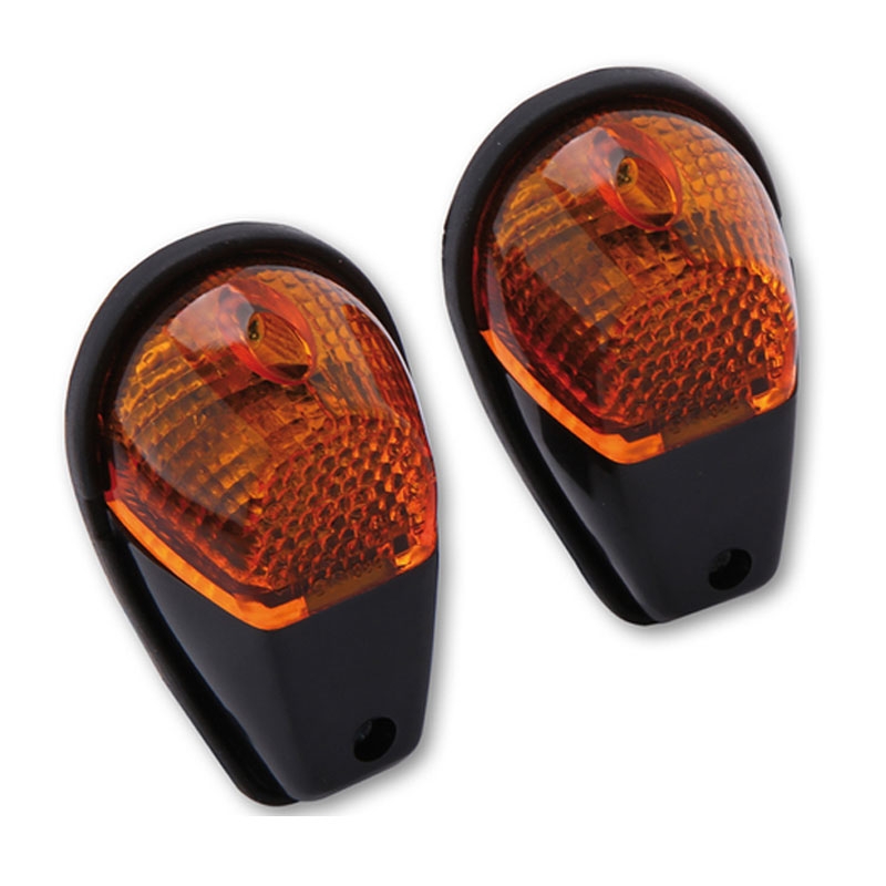 Indicatore di direzione per moto Highsider Smart 12V/21W nero-arancione