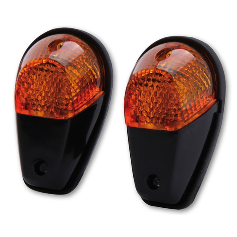 Indicatore di direzione per moto Highsider Smart 12V/21W nero-arancione