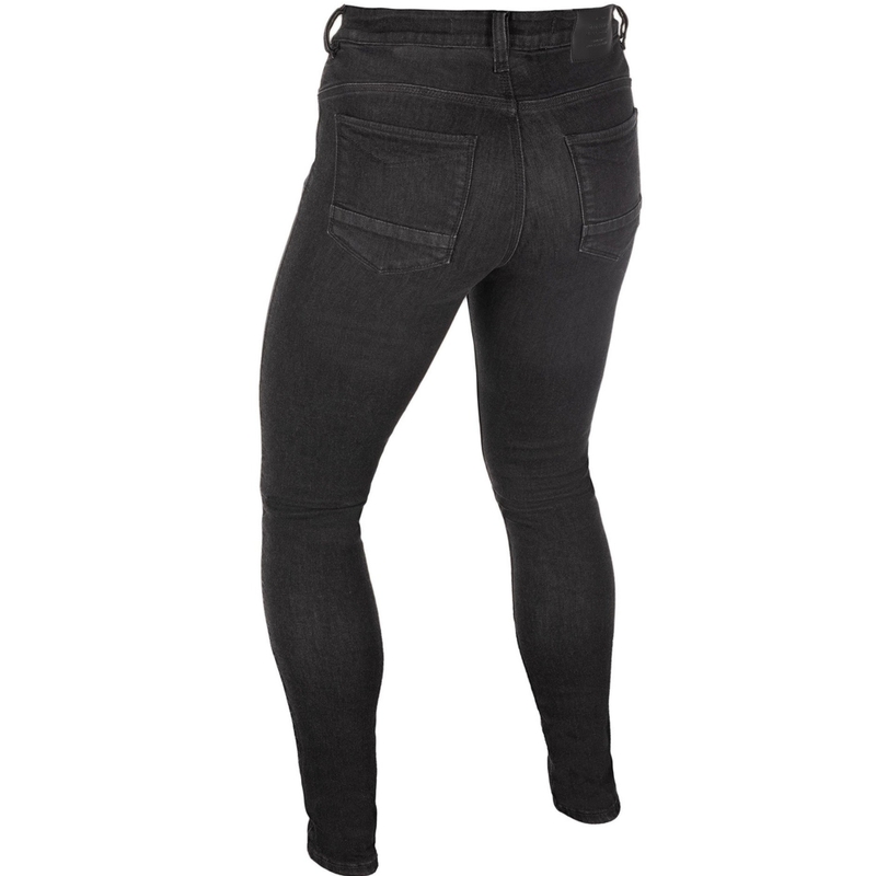 Jeans da motociclista da donna Oxford Sofia AA Slim jeans neri