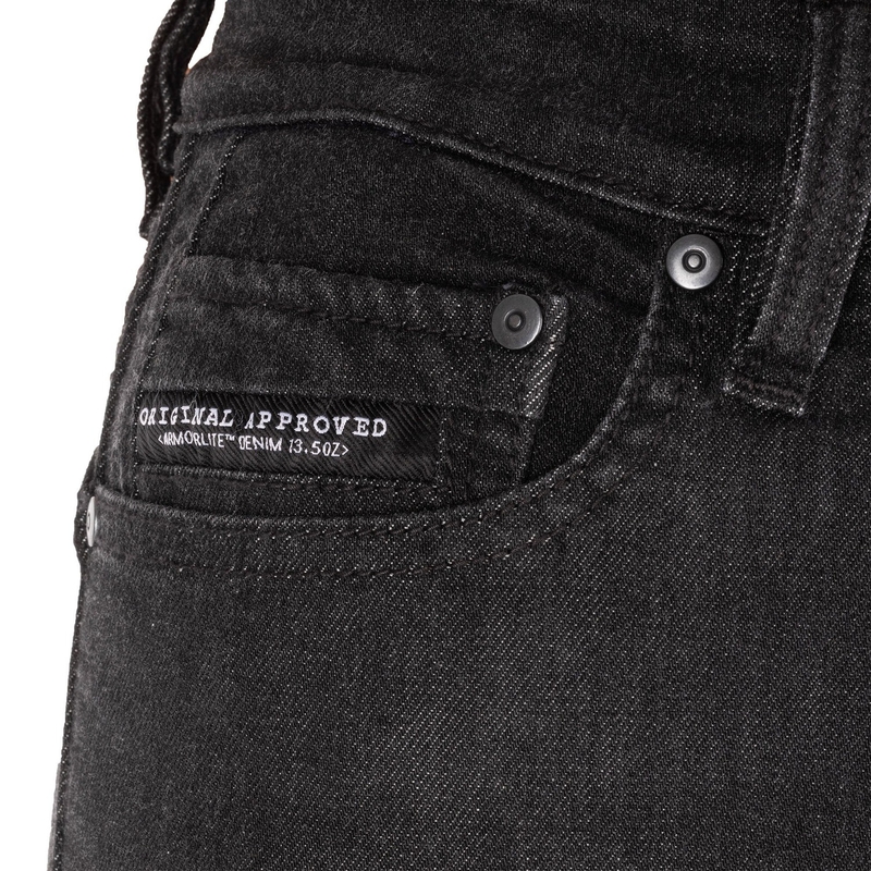 Jeans da motociclista da donna Oxford Sofia AA Slim jeans neri