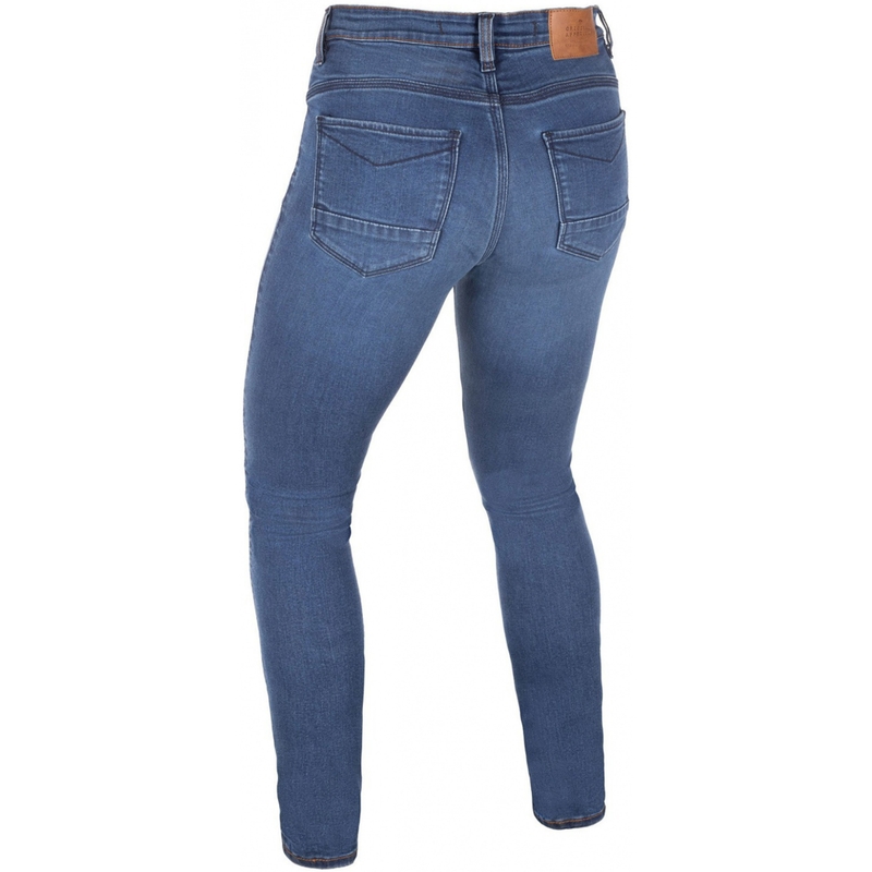 Jeans da motociclista da donna Oxford Sofia AA, jeans corti dritti blu