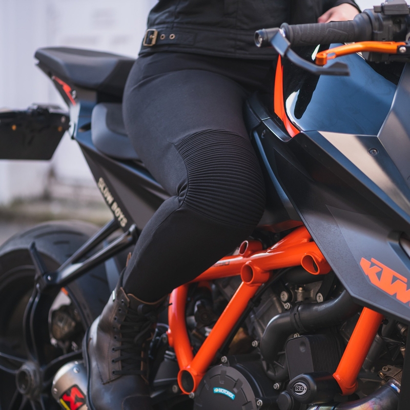 Leggings da moto da donna Oxford Super Moto neri
