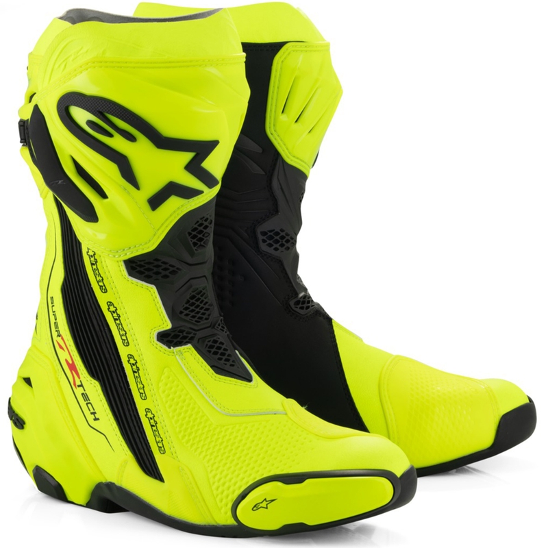 Stivali da moto Alpinestars Supertech R giallo fluo-nero