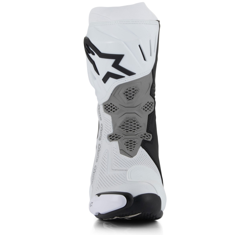 Stivali da moto Alpinestars Supertech R Vented Bianco-Grigio chiaro-Nero