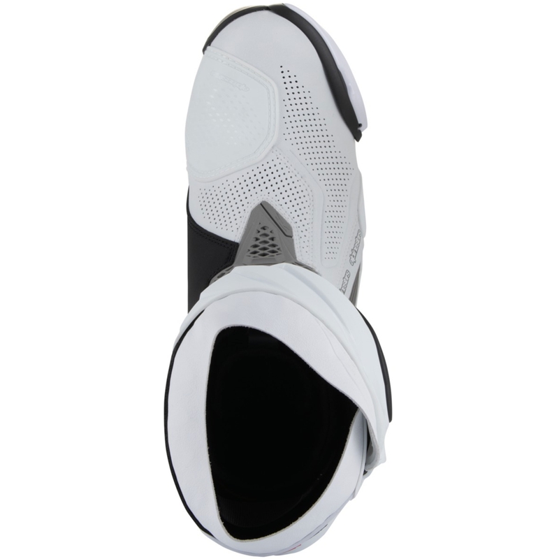 Stivali da moto Alpinestars Supertech R Vented Bianco-Grigio chiaro-Nero