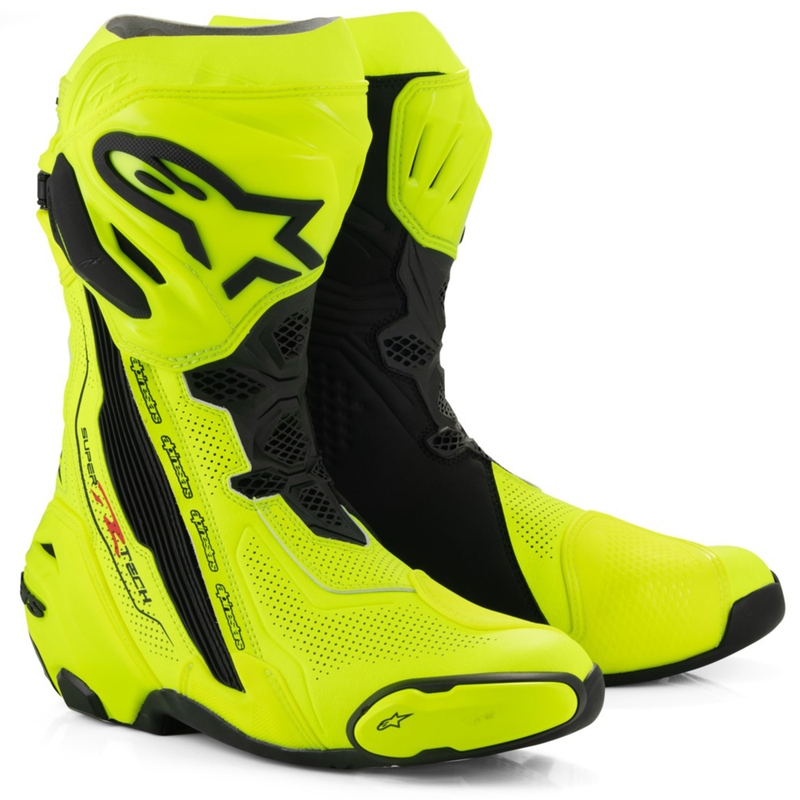 Stivali da moto Alpinestars Supertech R Vented giallo fluo-nero