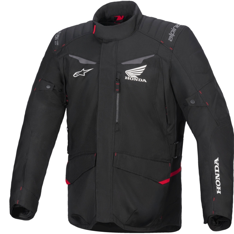 Giacca da moto impermeabile Alpinestars ST-1 collezione Honda nero-rosso