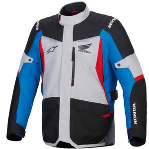 Giacca da moto impermeabile Alpinestars ST-1 collezione Honda grigio-blu-nero-rosso