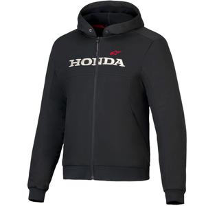Felpa con cappuccio Alpinestars Chrome V3 Sport collezione Honda nera-beige-rossa