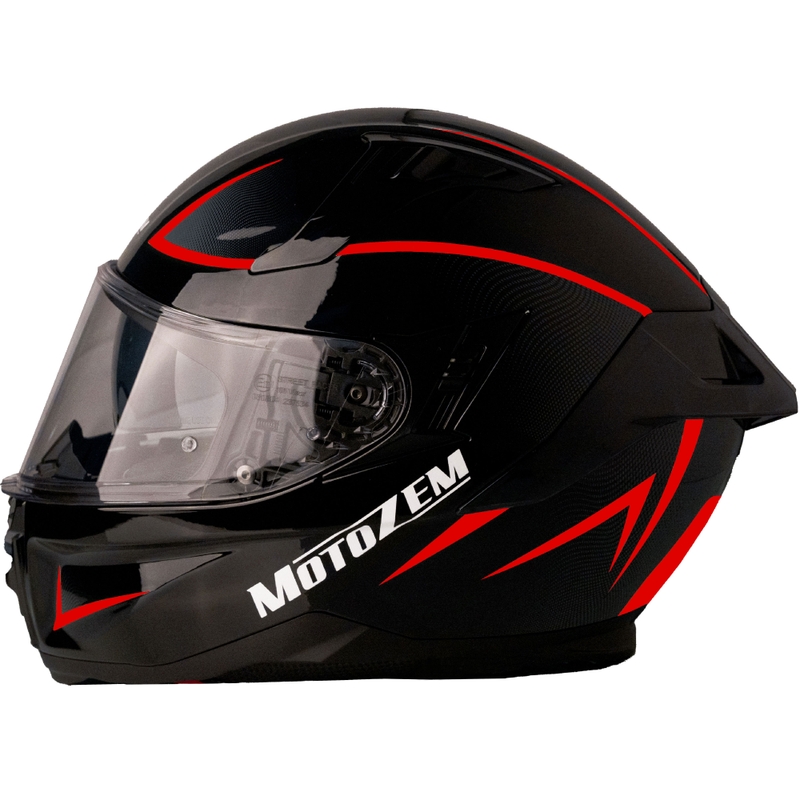 Casco integrale da moto Motozem Guardian nero-rosso - II. qualità