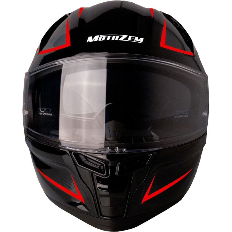 Casco integrale da moto Motozem Guardian nero-rosso - II. qualità