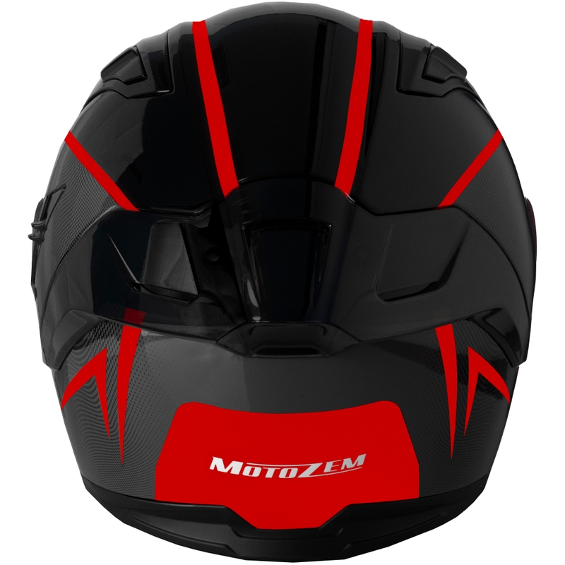 Casco integrale da moto Motozem Guardian nero-rosso - II. qualità