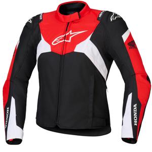 Giacca da moto impermeabile Alpinestars Stella T-Jaws V4 da donna, collezione Honda, nero-rosso-bianco