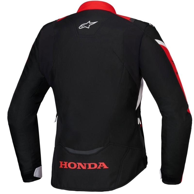 Giacca da moto impermeabile Alpinestars Stella T-Jaws V4 da donna, collezione Honda, nero-rosso-bianco