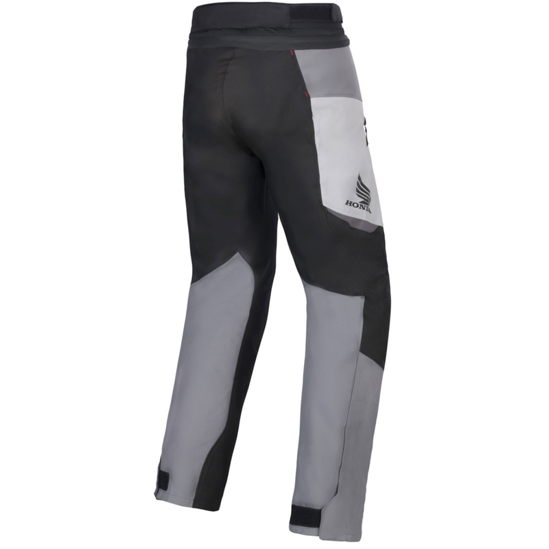 Pantaloni da moto impermeabili Alpinestars Stella ST-1 da donna, collezione Honda, grigio-grigio scuro-nero-rosso
