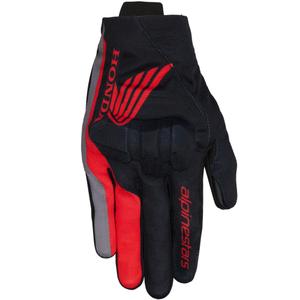 Guanti da moto Alpinestars Reef V2 Honda Collection Nero-Rosso-Grigio