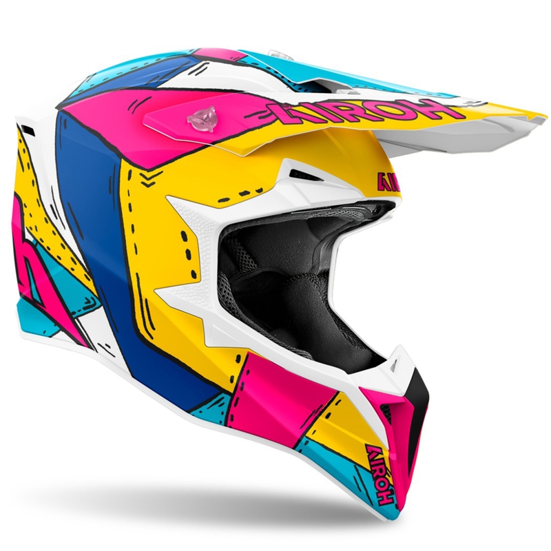 Casco da motocross Airoh Wraaap Paint opaco multicolore