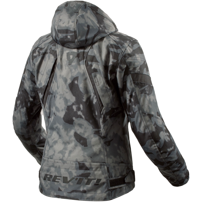 Giacca da moto da donna Revit Flare 3 H2O mimetica grigio scuro
