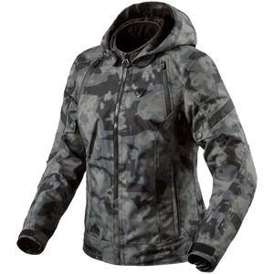Giacca moto donna Revit Flare 3 H2O camo grigio scuro