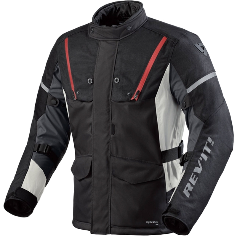Giacca da moto Revit Horizon 3 H2O nera e rossa