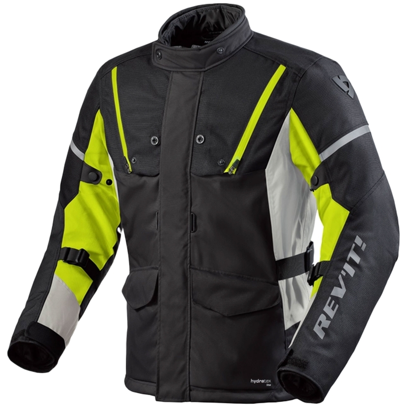 Giacca da moto Revit Horizon 3 H2O nero-giallo fluo